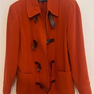 Jones New York Women's Red Toggle Pea Coat